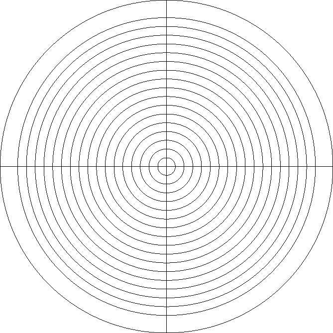 Reticle TS-P-(6) Concentric Circle with Crossline (for Tool Scope Body ...